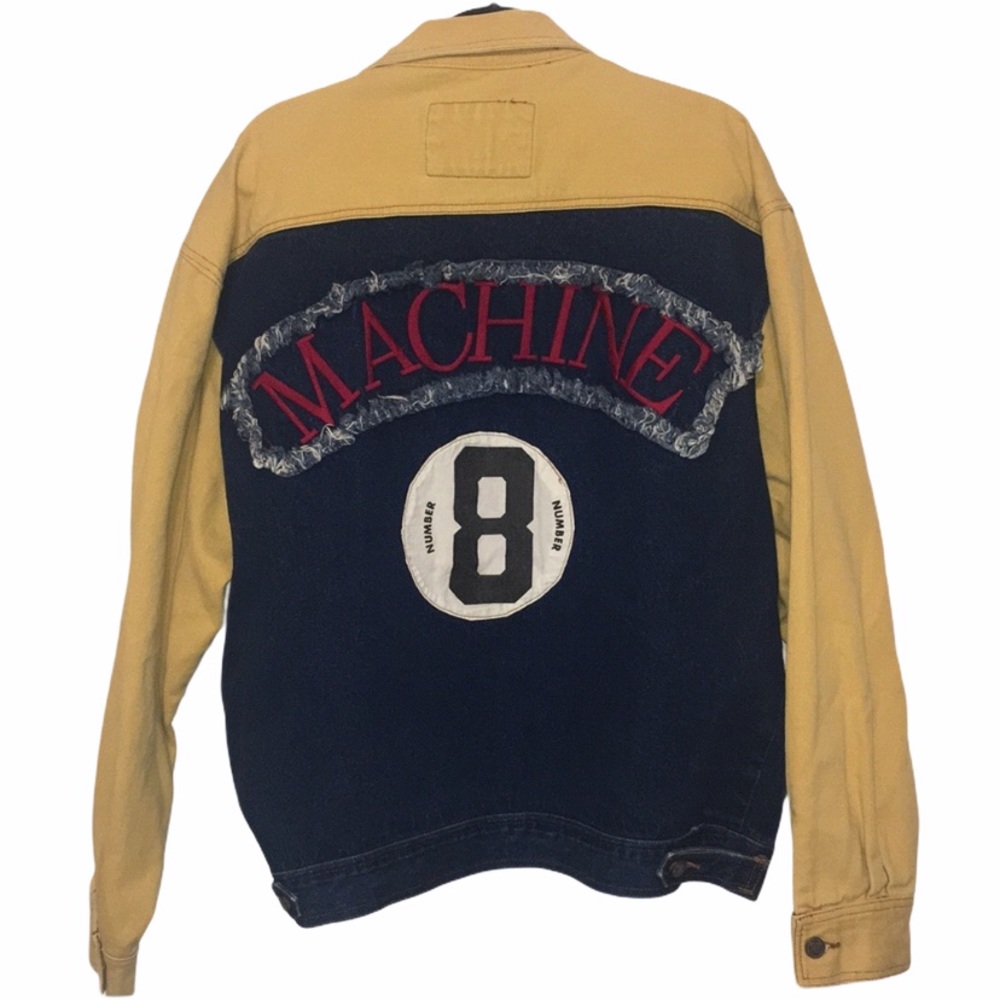 Vintage 90s Machine Brand Number 8 Denim Jacket